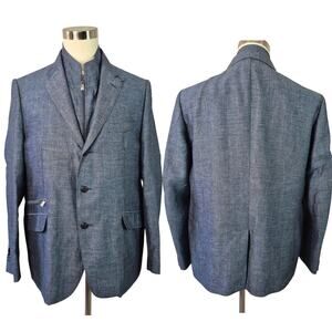 Corneliani Gray Wool Blend Layered Sport Coat Blazer Italy 54 US 42
